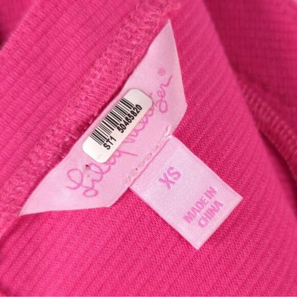 Lilly Pulitzer Pink 3/4 Sleeve Lina Shift Dress Gold Button Detail 18050 Size XS - Picture 7 of 15